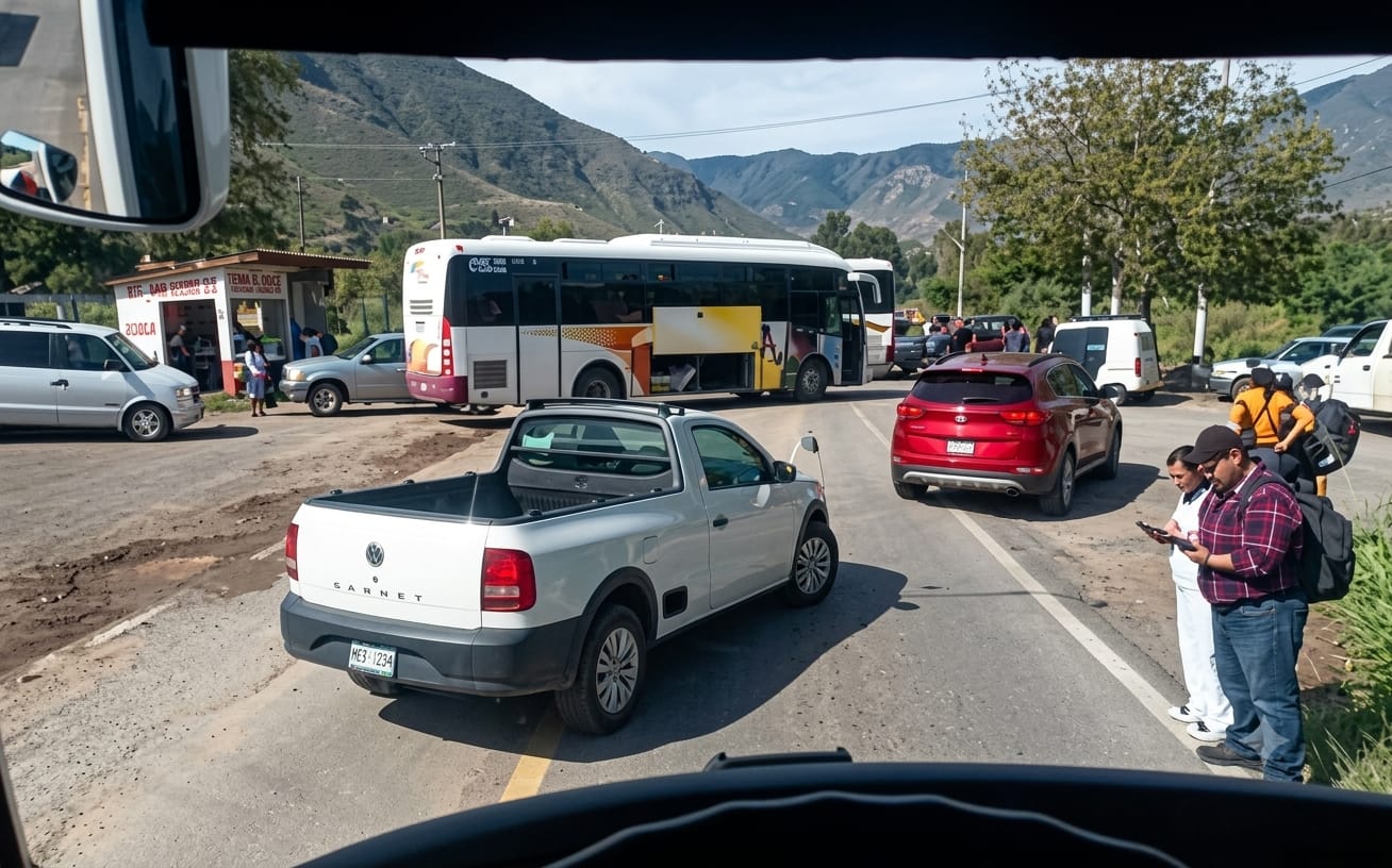 Bloquean carretera federal 150 en Acultzingo por apagones de CFE