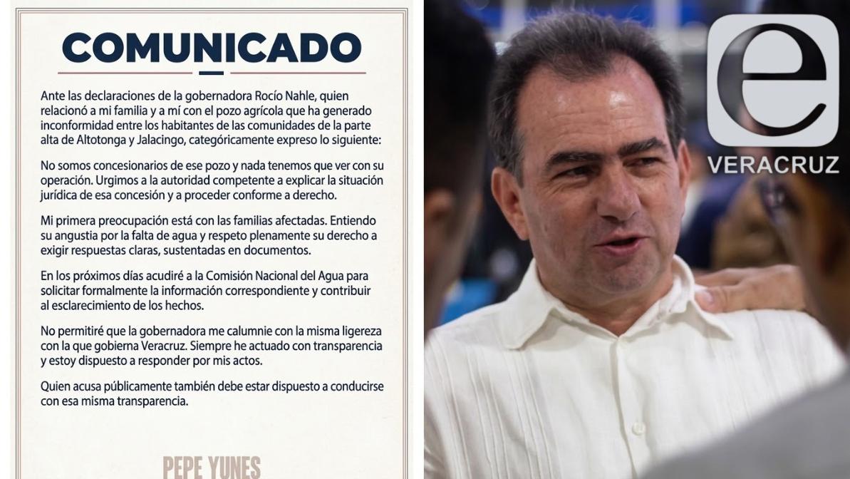 “No somos concesionarios de ese pozo”: Pepe Yunes le responde a Nahle