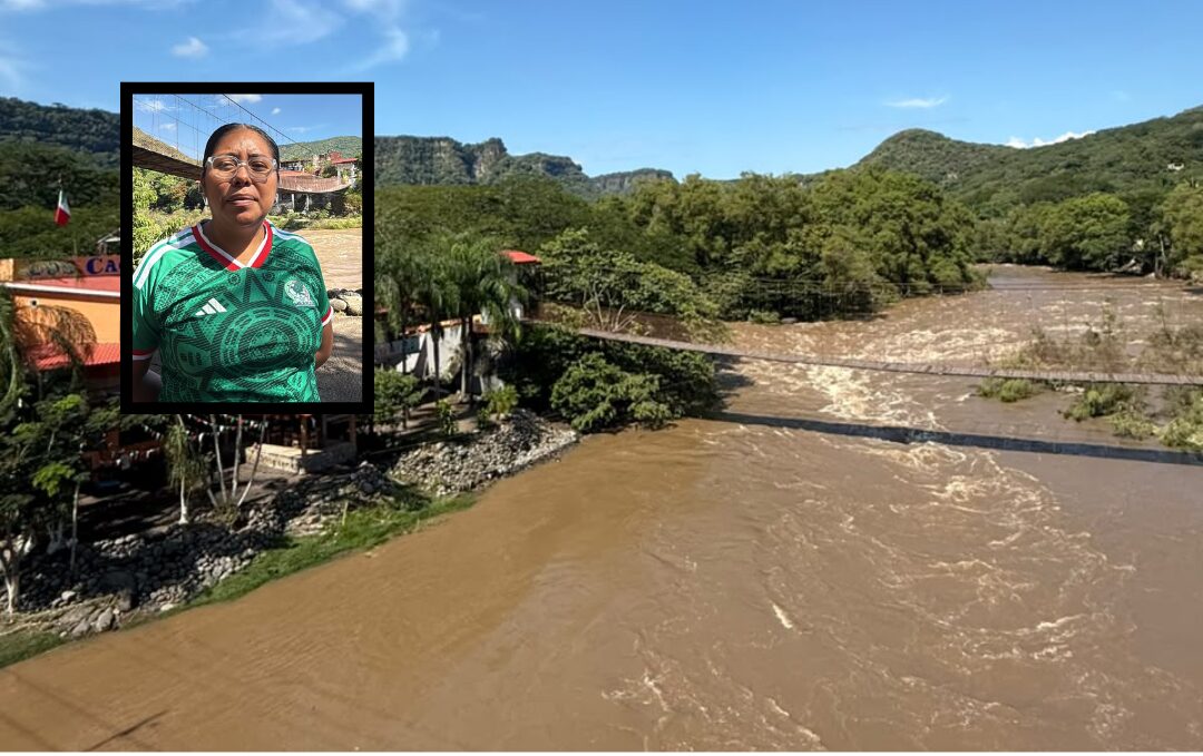 “No había visto esto en 13 años”, río Los Pescados inunda y daña negocios en Jalcomulco