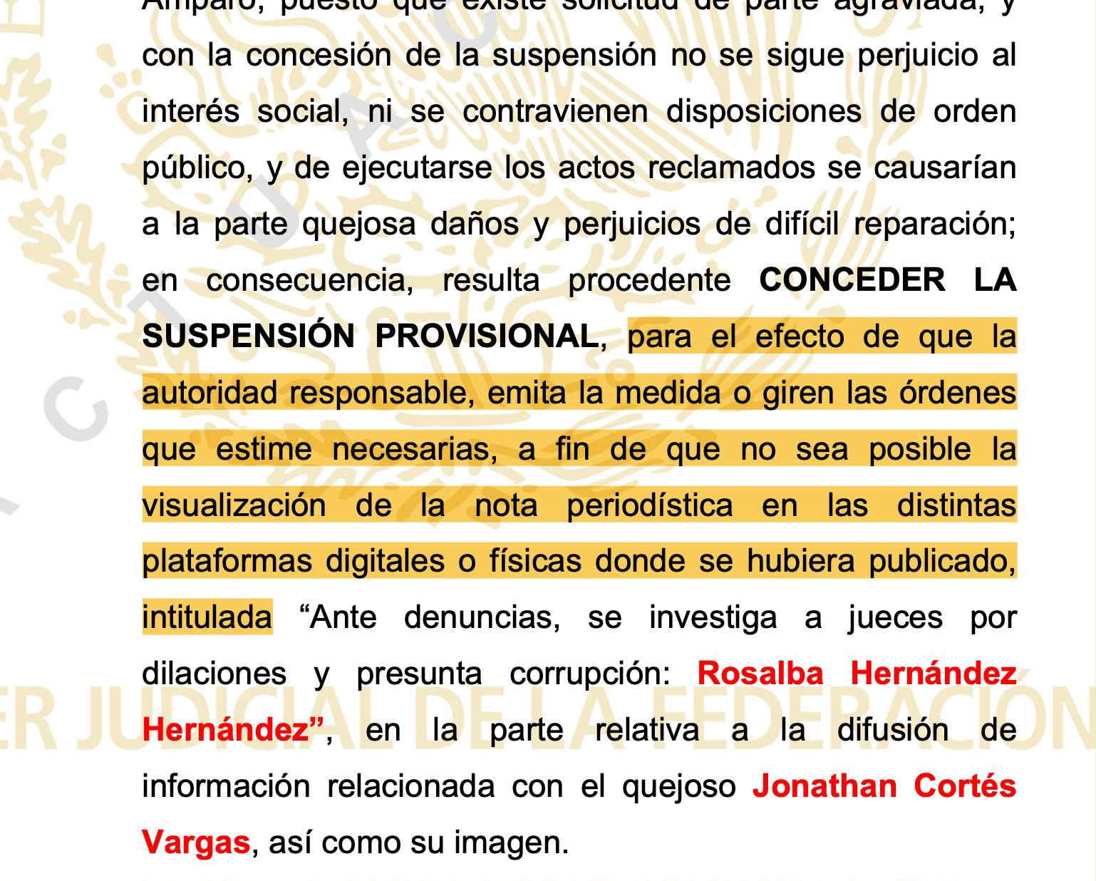 Juez frena difusión de nota sobre magistrado suspendido en Veracruz