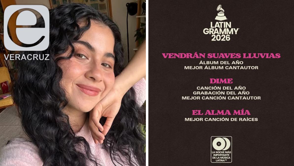 Veracruzana logra 6 nominaciones al Latin Grammy 2026