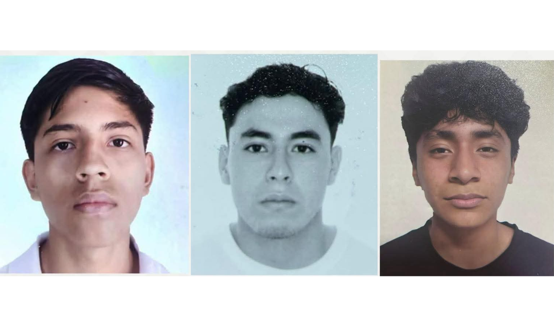 Buscan a Juan, Kevin y Yamil, adolescentes desaparecidos en Xalapa