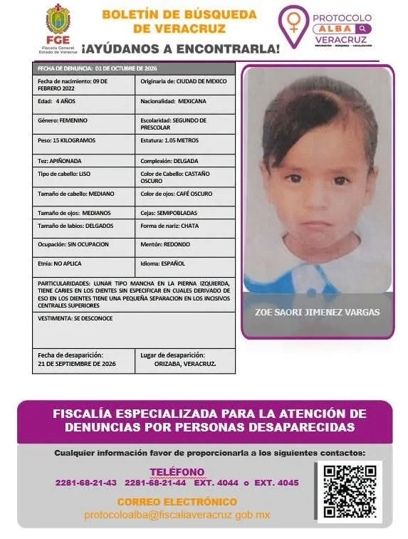 Alerta Amber menores desaparecidos en Orizaba 

