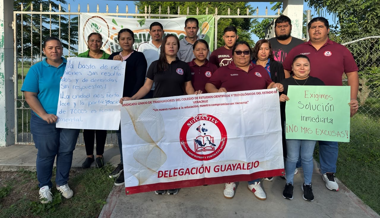 Trabajadores del Cecytev amenazan con huelga en 31 planteles de Veracruz