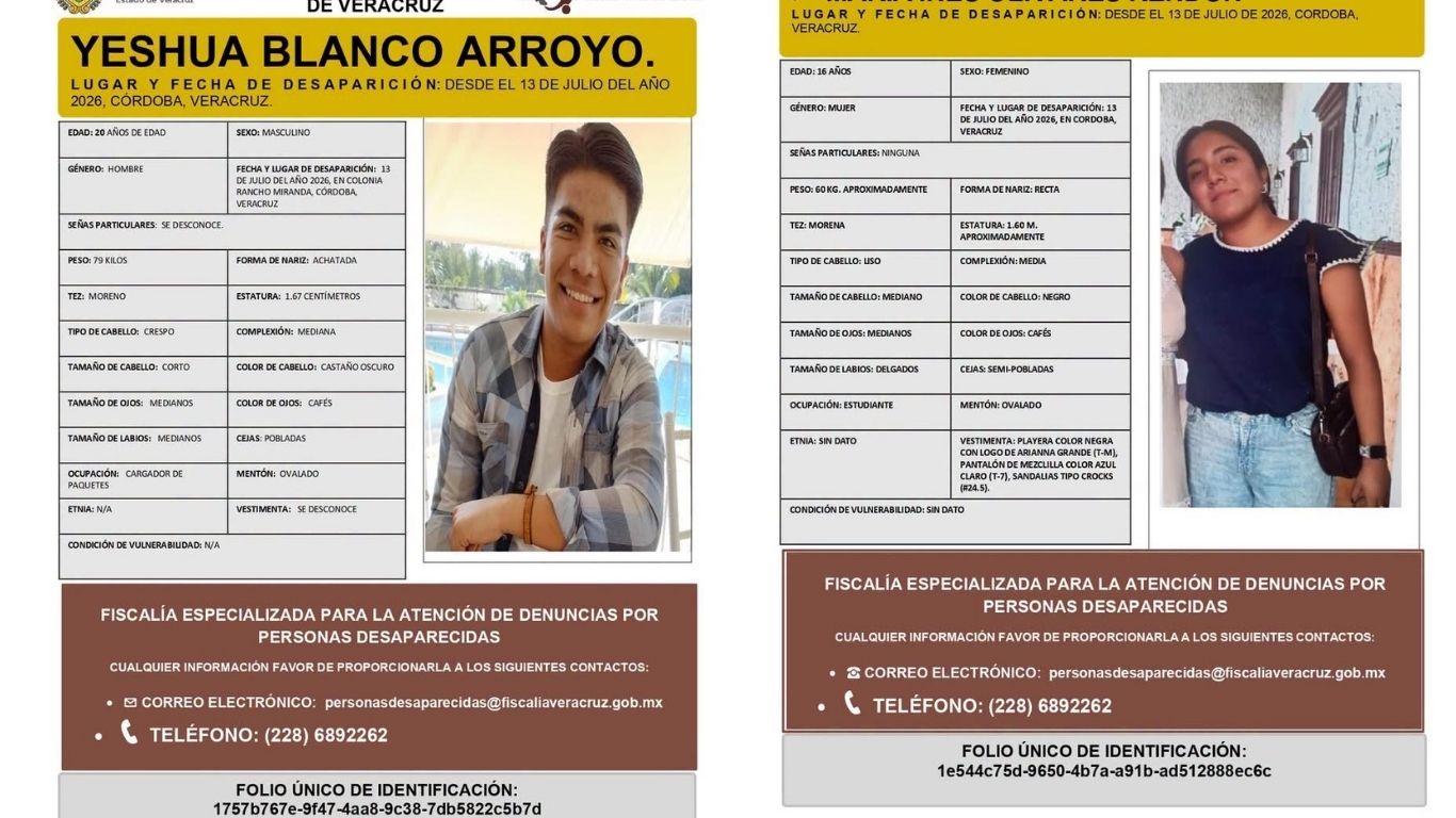 Buscan a María Inés y Yeshua, jóvenes desaparecidos en Córdoba