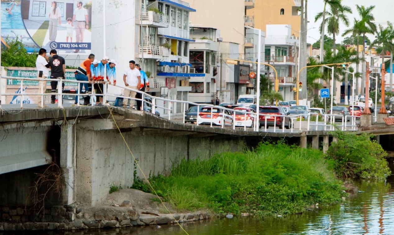 Despliegan operativo en río Tuxpan para buscar a hombre desaparecido